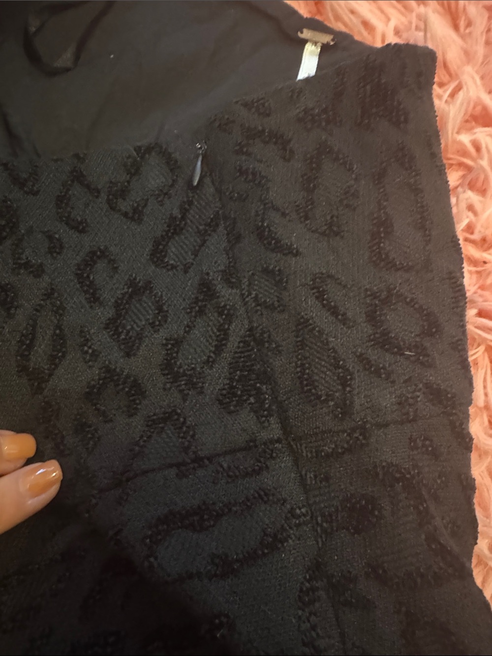 Free People Black Textured Circle Skirt - Picture 3 of 3